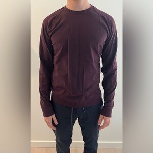 Men's Medium Lululemon Burgundy Long Sleeve Shirt